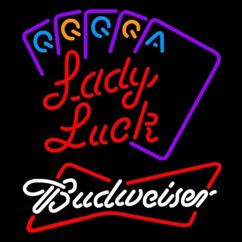 Budweiser Lady Luck Series Beer Sign Leuchtreklame