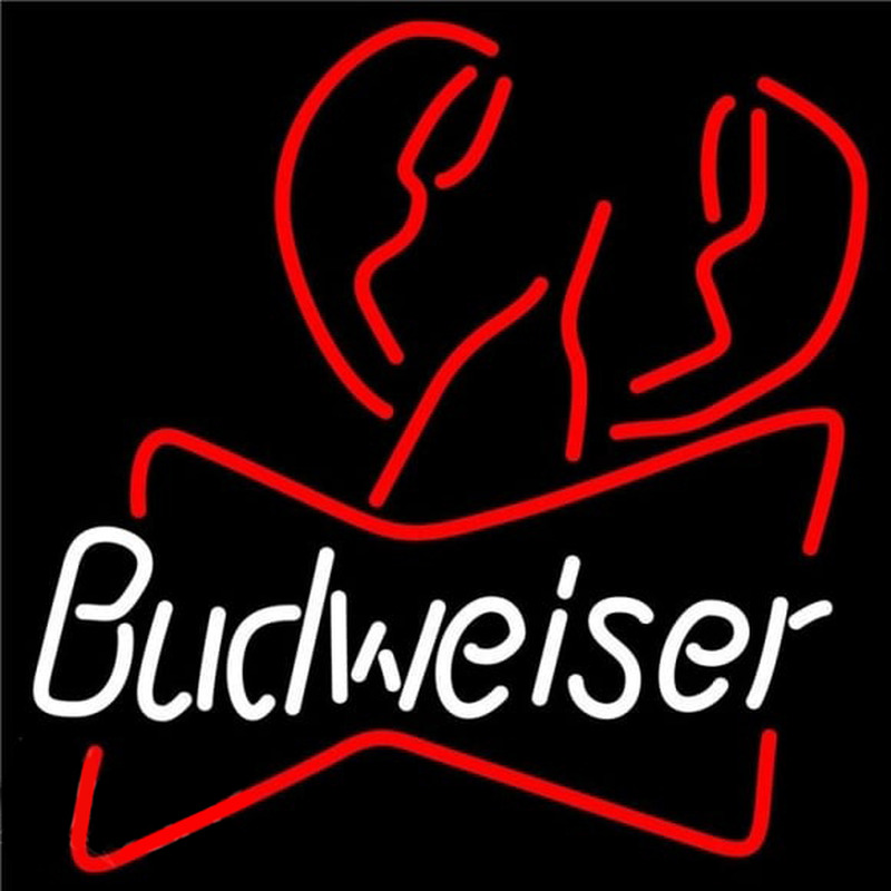 Budweiser Lobster Beer Sign Leuchtreklame