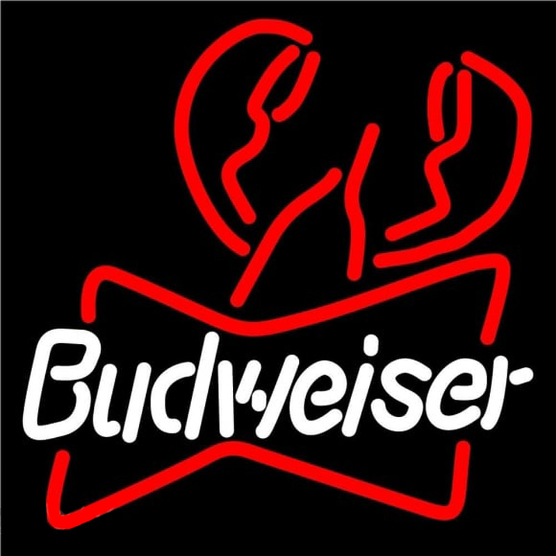 Budweiser Lobster Beer Sign Leuchtreklame