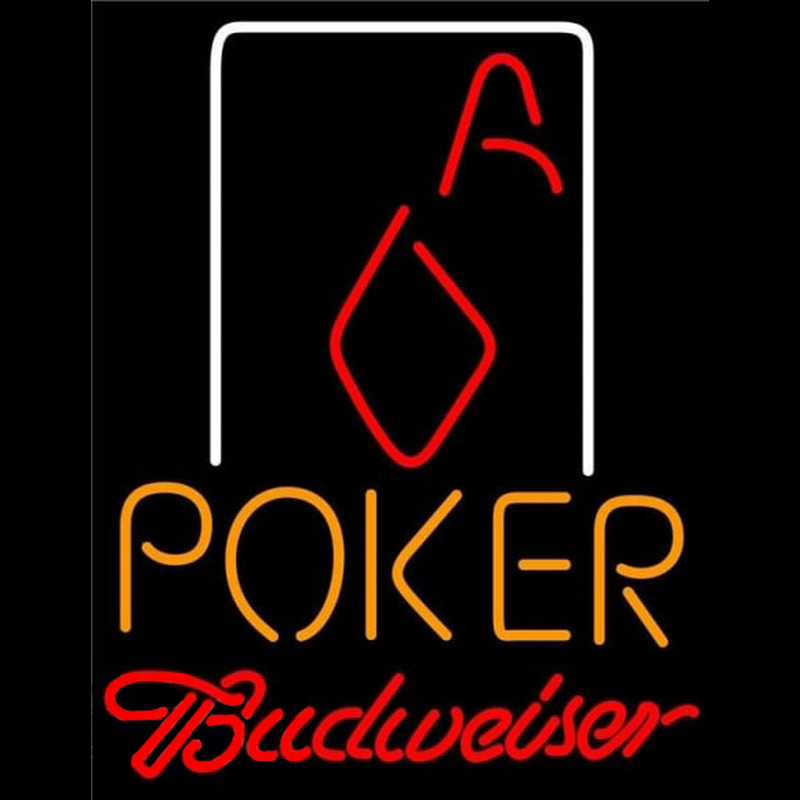 Budweiser Poker Squver Ace Beer Sign Leuchtreklame