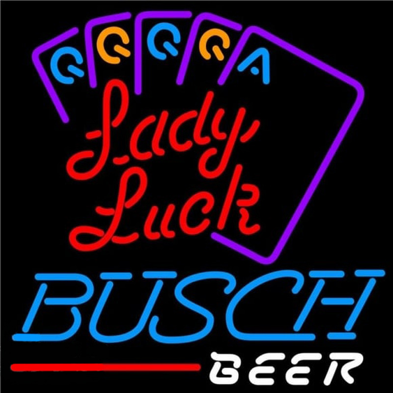Busch Lady Luck Series Beer Sign Leuchtreklame