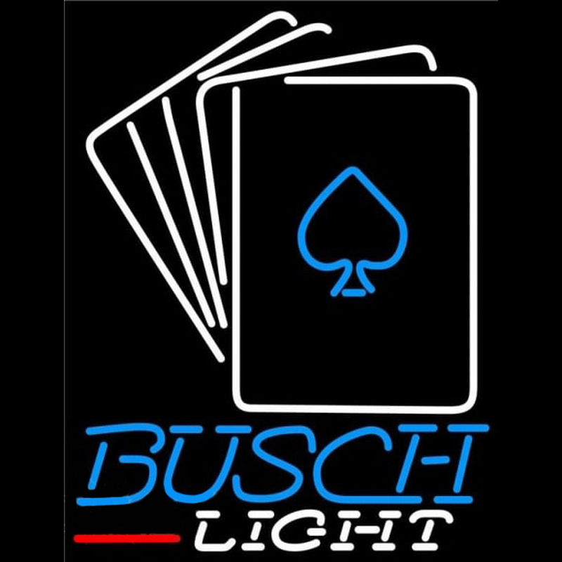 Busch Light Cards Beer Sign Leuchtreklame