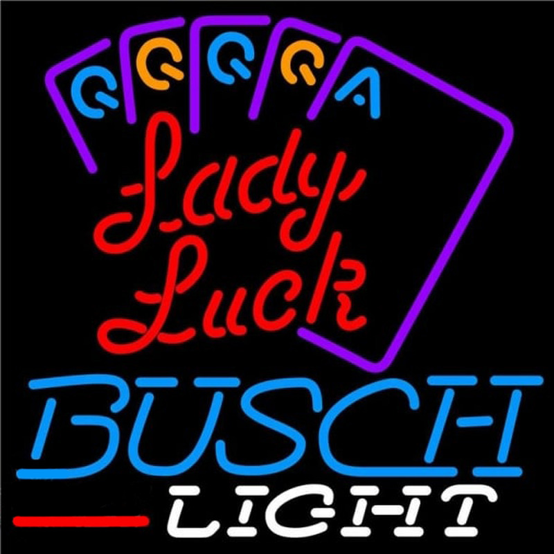 Busch Light Lady Luck Series Beer Sign Leuchtreklame