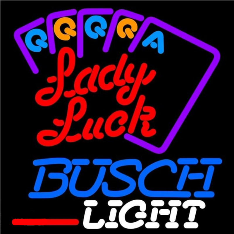 Busch Light Lady Luck Series Beer Sign Leuchtreklame