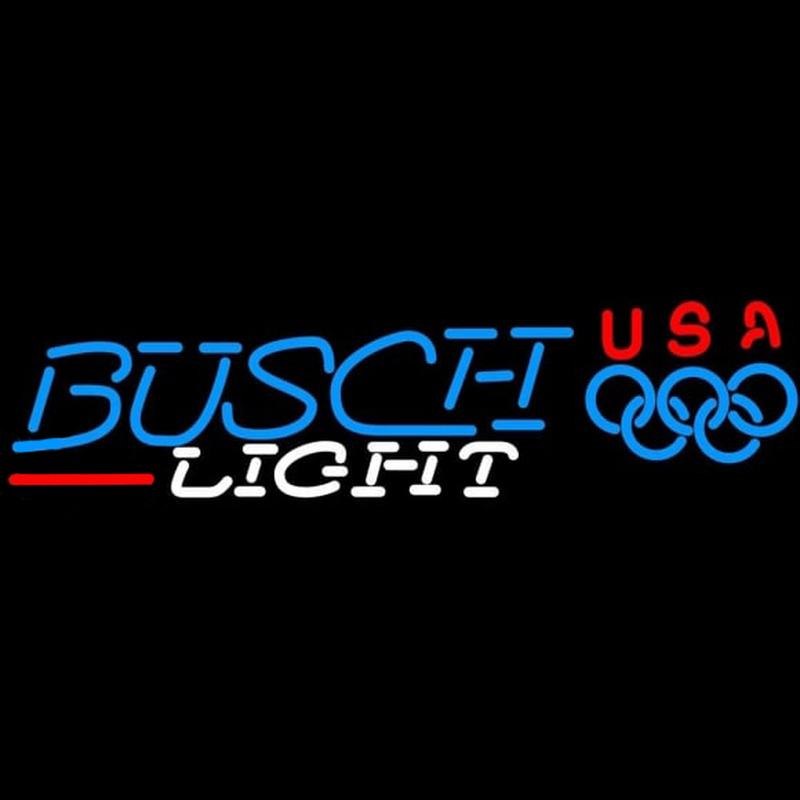 Busch Light Olympic Beer Sign Leuchtreklame