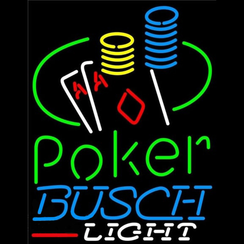 Busch Light Poker Ace Coin Table Beer Sign Leuchtreklame