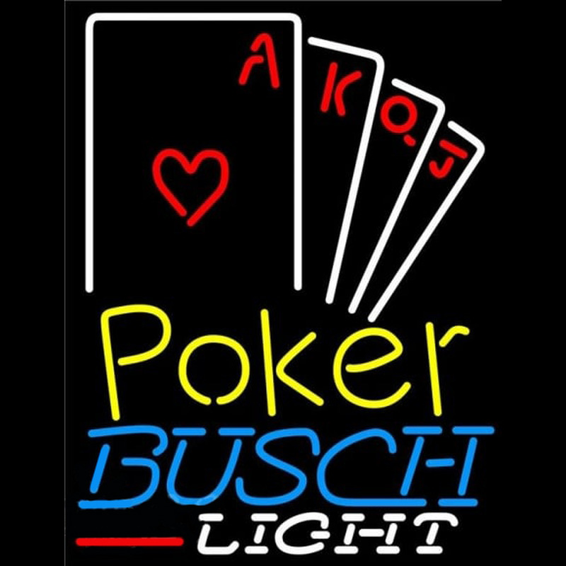 Busch Light Poker Ace Series Beer Sign Leuchtreklame