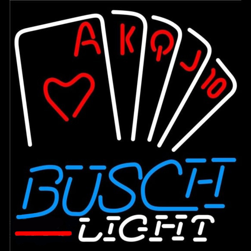 Busch Light Poker Series Beer Sign Leuchtreklame