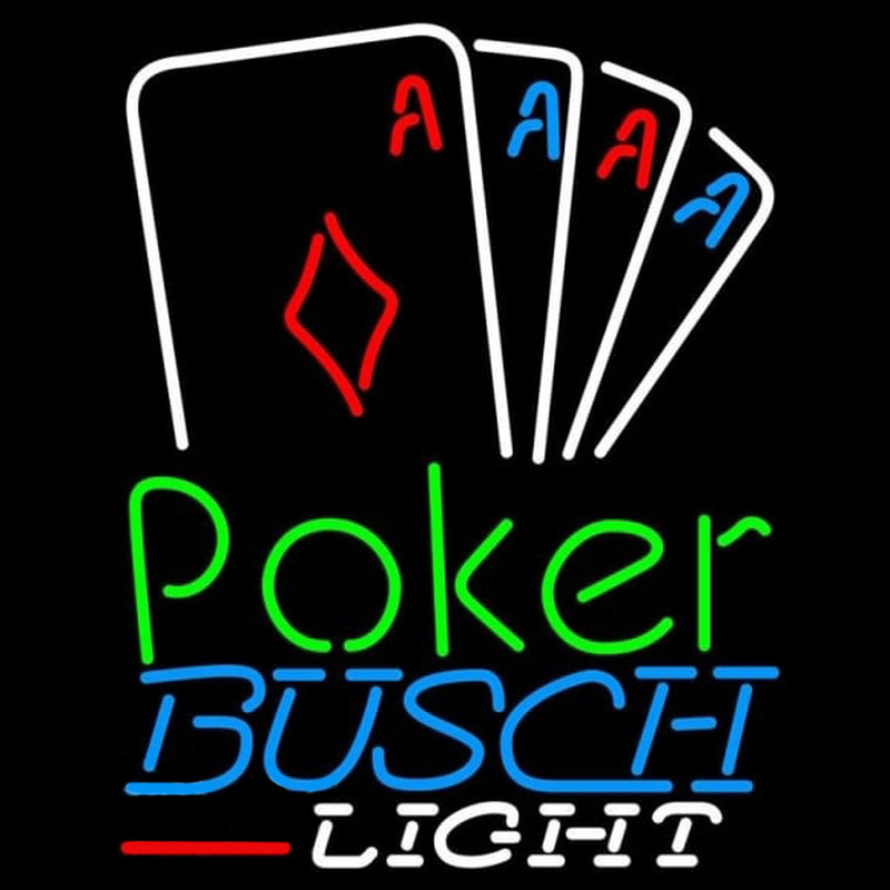 Busch Light Poker Tournament Beer Sign Leuchtreklame