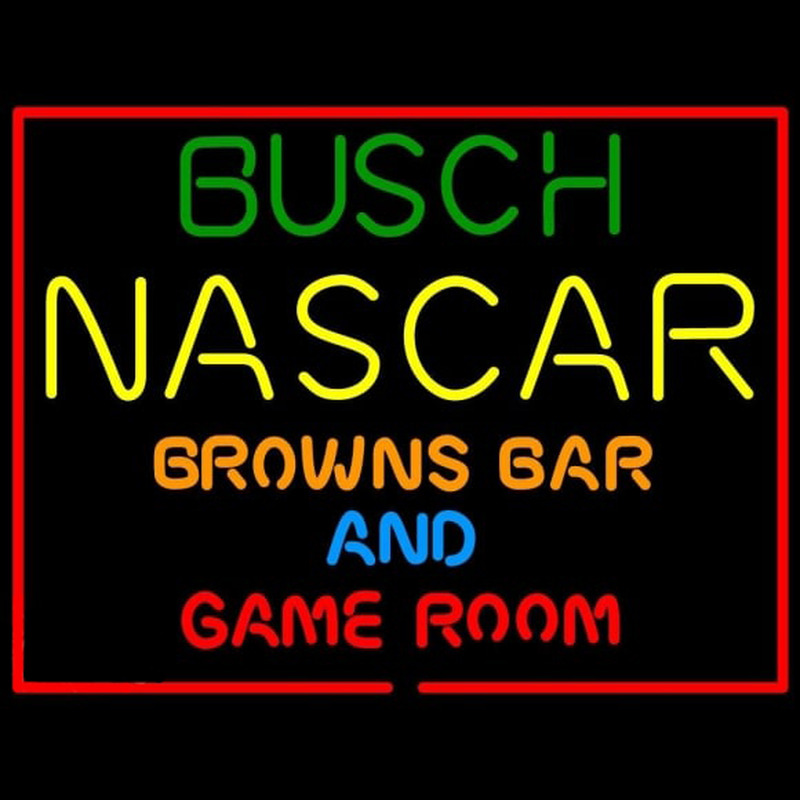 Busch NASCAR Browns Bar and Game Room Leuchtreklame
