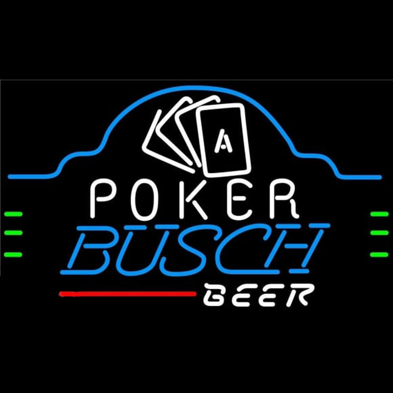 Busch Poker Ace Cards Beer Sign Leuchtreklame