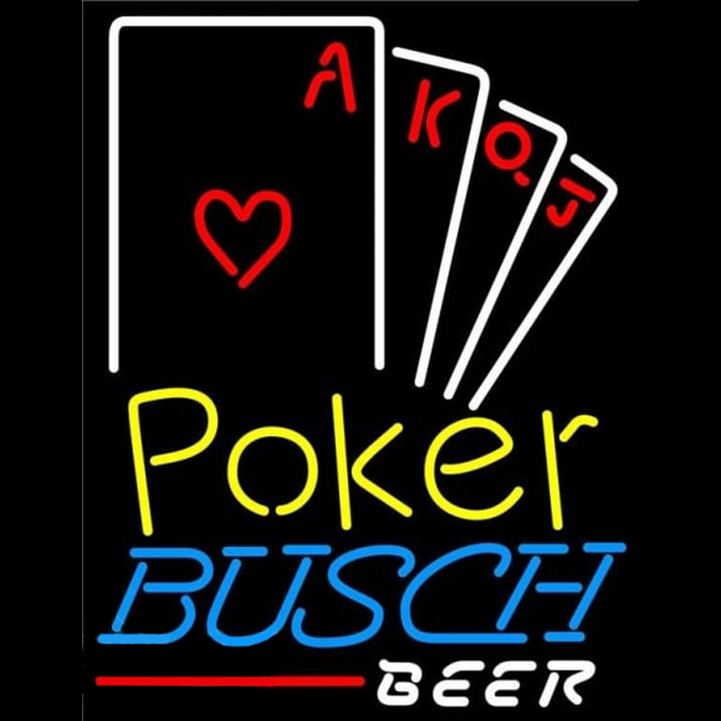 Busch Poker Ace Series Beer Sign Leuchtreklame