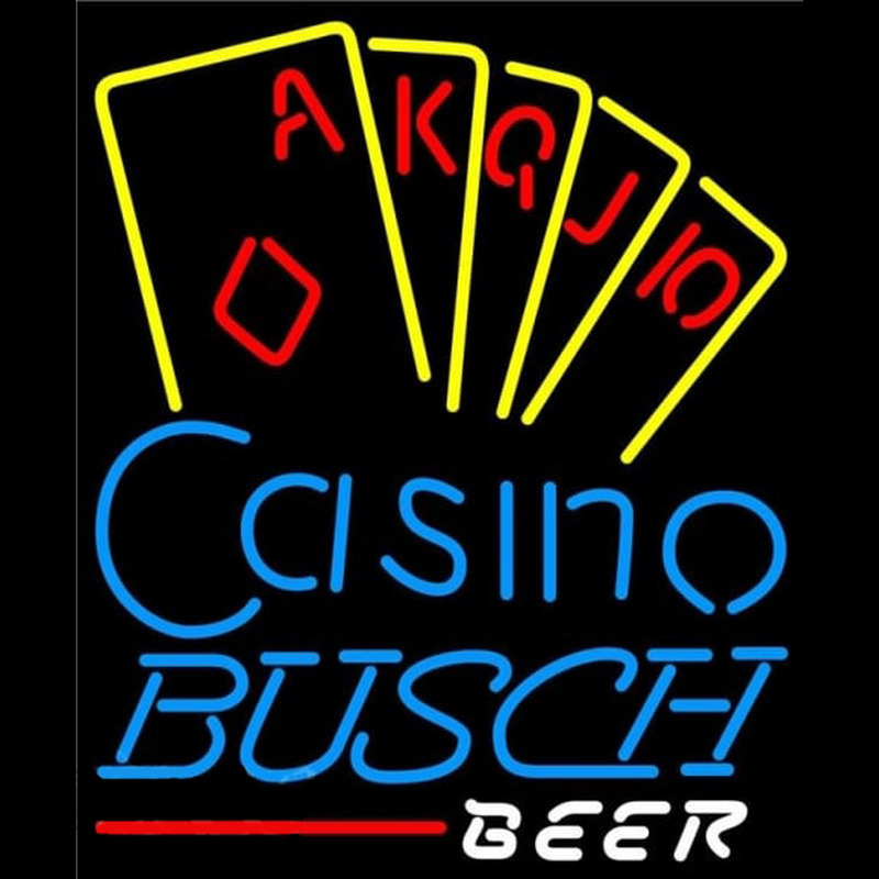 Busch Poker Casino Ace Series Beer Sign Leuchtreklame