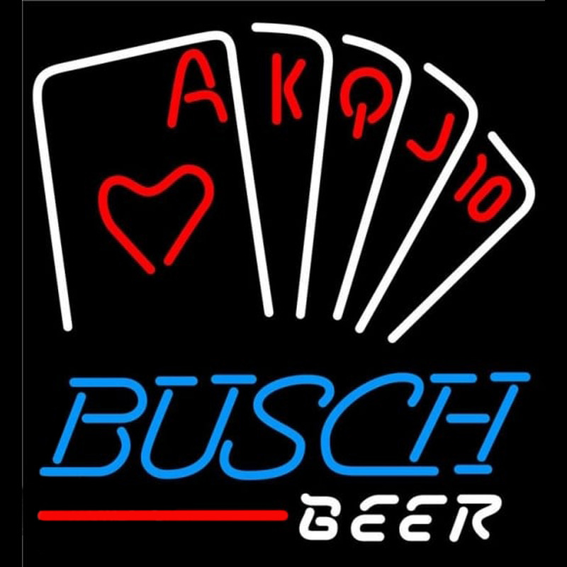 Busch Poker Series Beer Sign Leuchtreklame