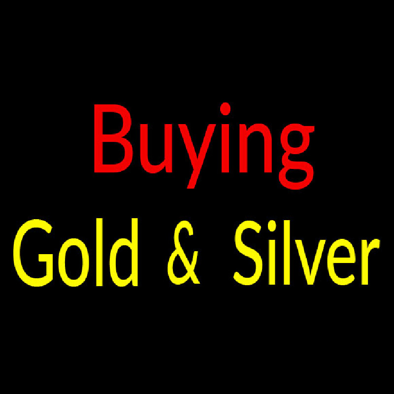 Buying Gold And Silver Block Leuchtreklame