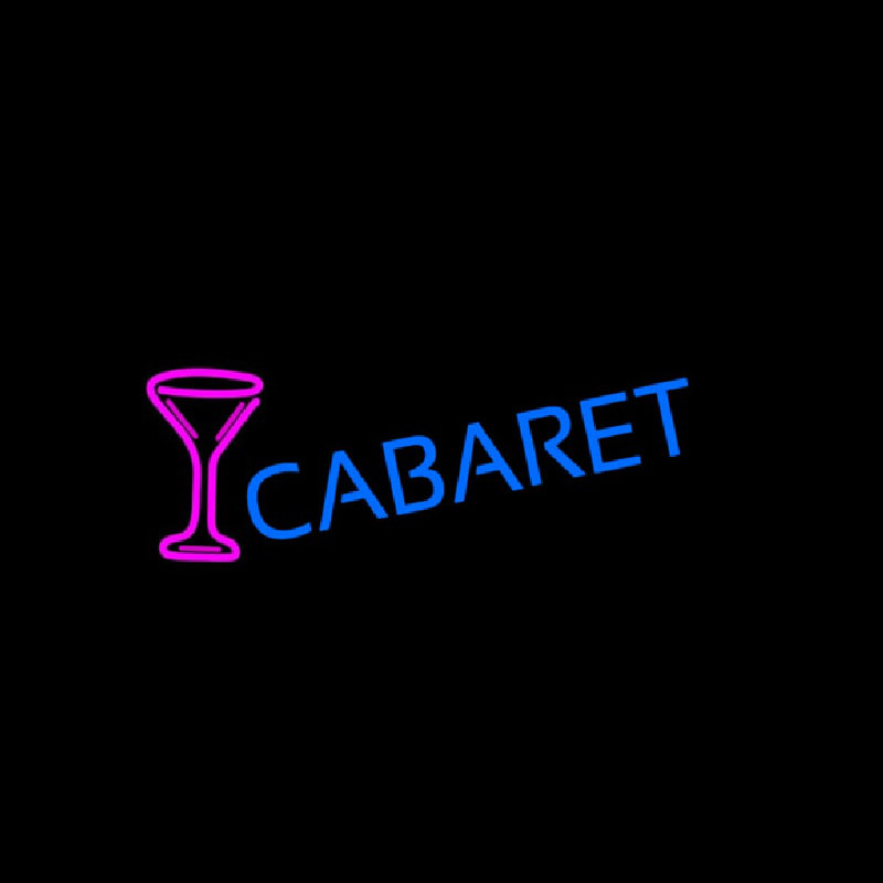 Cabaret With Wine Glass Leuchtreklame