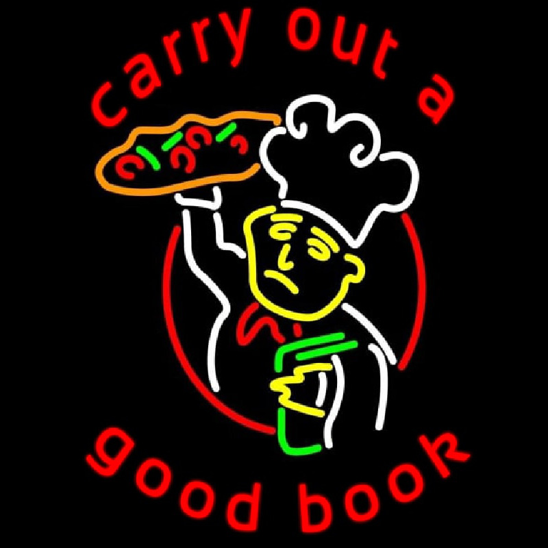 Carry Out A Good Book Leuchtreklame