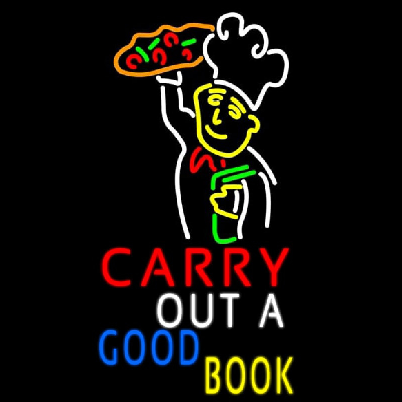 Carry Out A Good Book Leuchtreklame