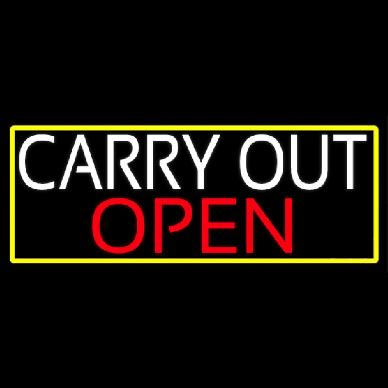 Carry Out Open Leuchtreklame