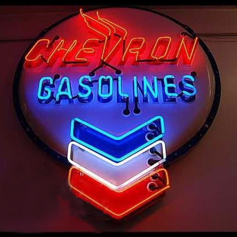 Chevron Gasoline Leuchtreklame