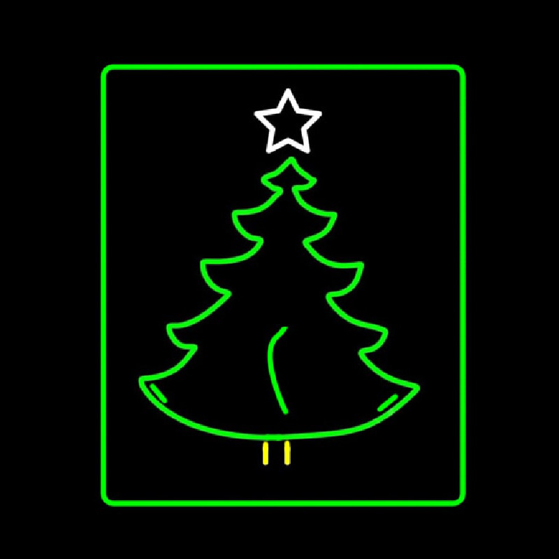 Christmas Tree Logo Leuchtreklame