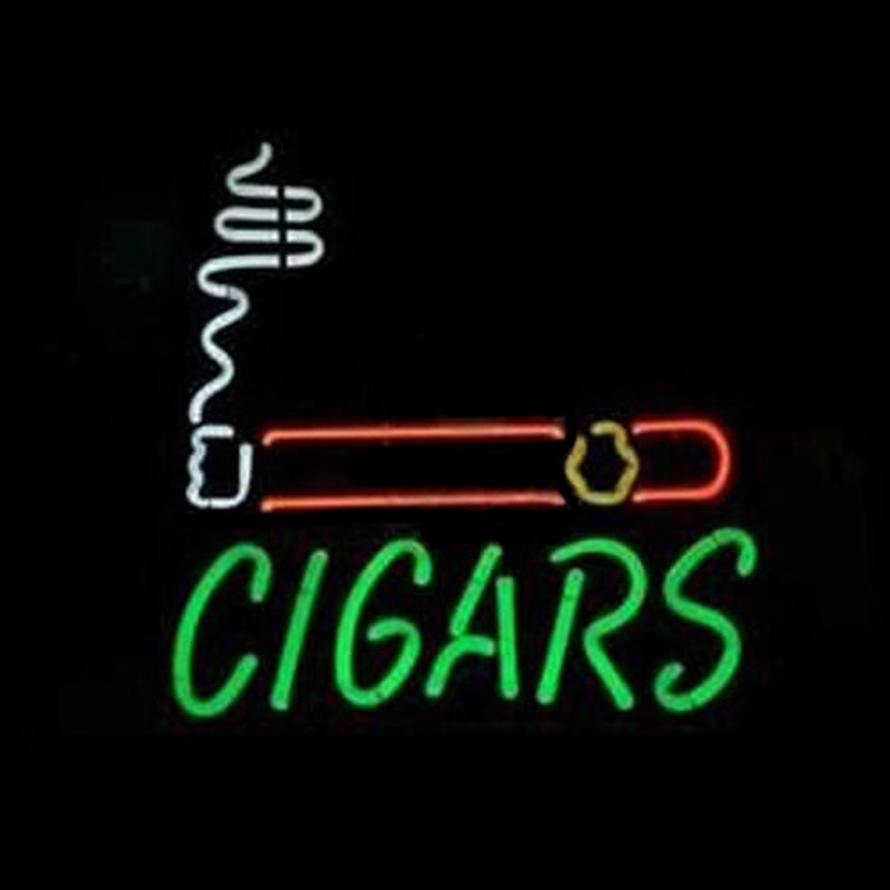 Cigars Laden Offen Leuchtreklame