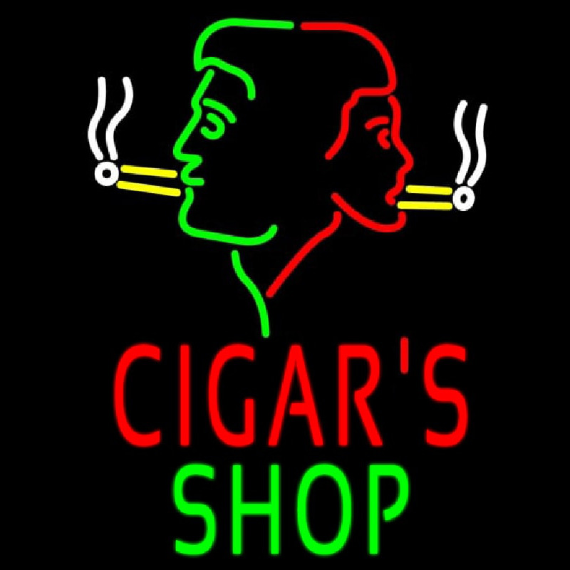 Cigars Shop With Logo Leuchtreklame