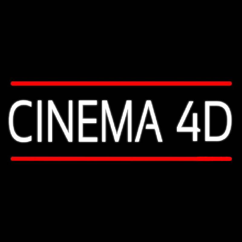 Cinema 4d With Red Line Leuchtreklame