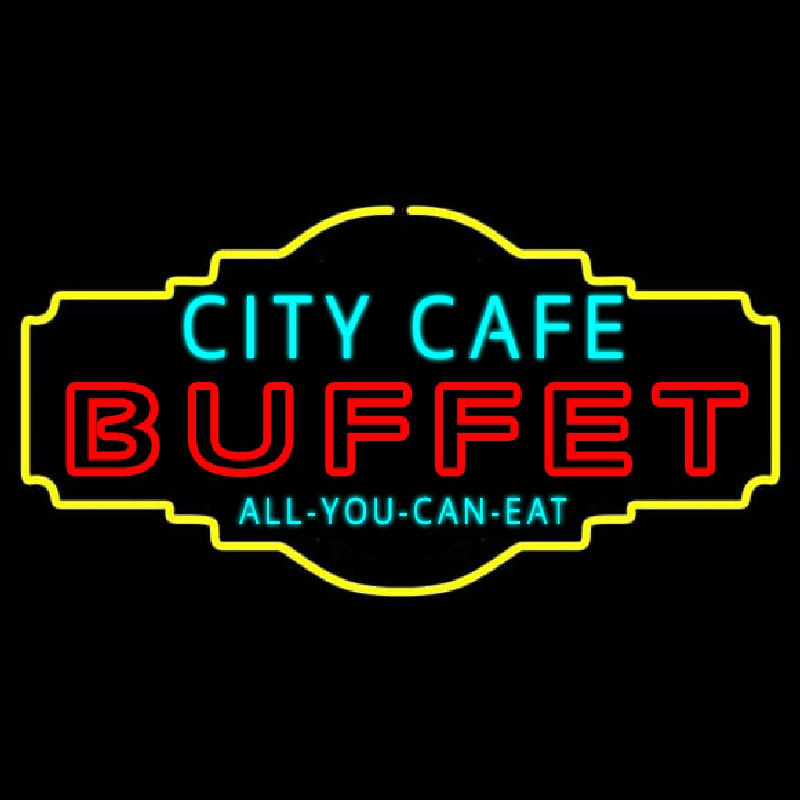 City Cafe All You Can Eat Buffet Leuchtreklame