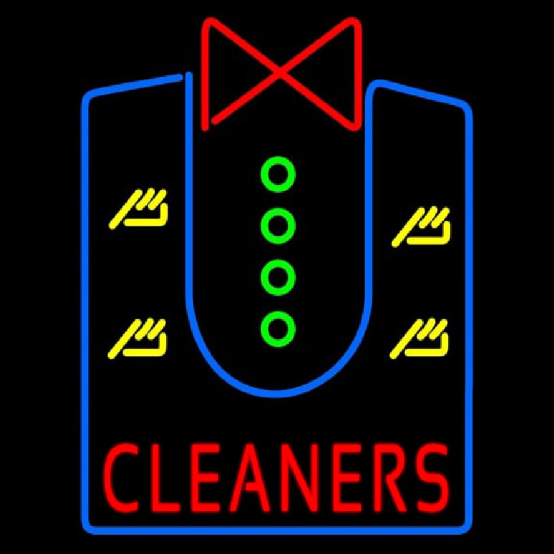 Cleaners With Shirt Leuchtreklame