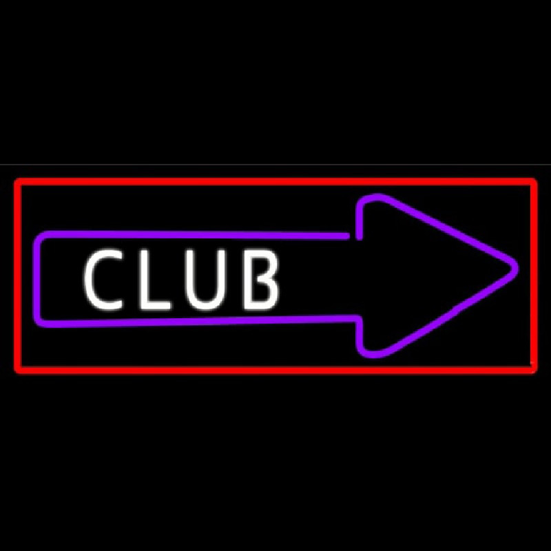 Club With Arrow Leuchtreklame