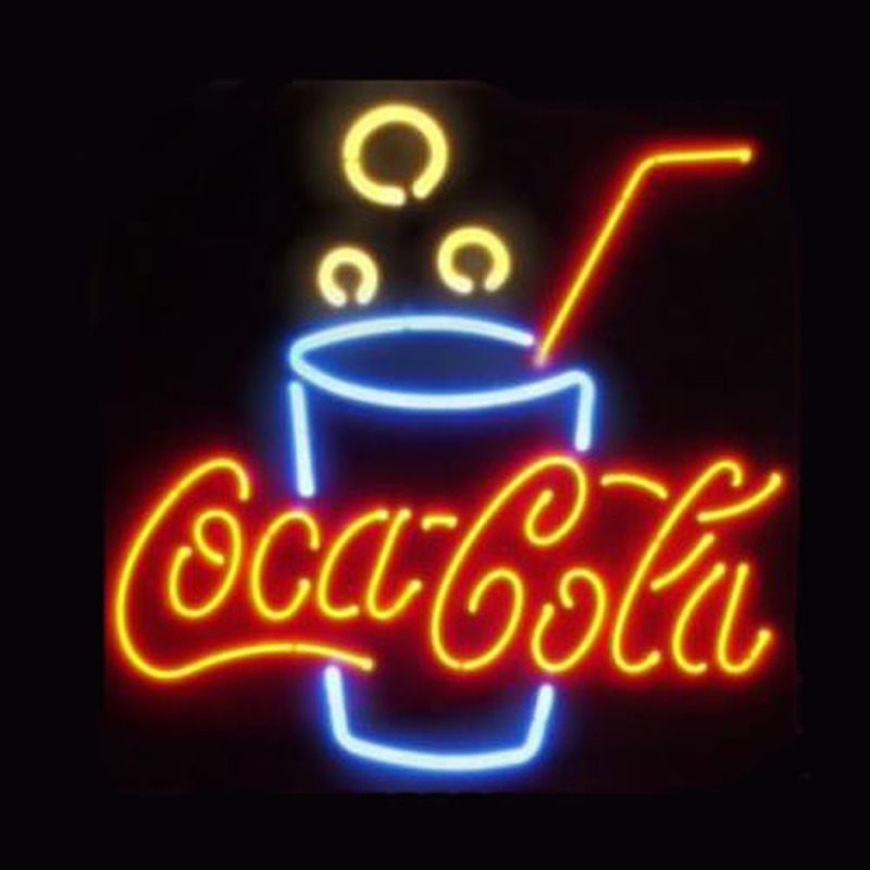 Coca Cola Glas Bier Bar Offen Leuchtreklame