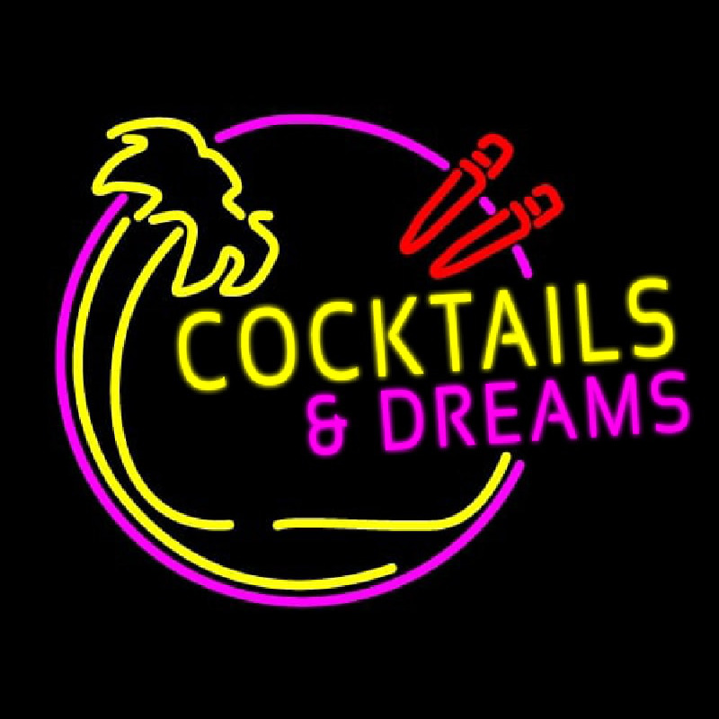 Cocktails And Dreams Bar Leuchtreklame