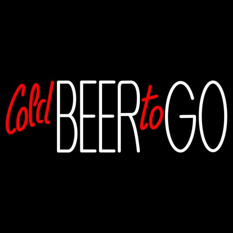 Cold Beer To Go Leuchtreklame