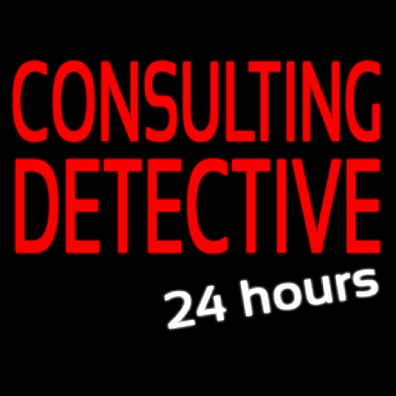 Consulting Detective 24 Hours Leuchtreklame