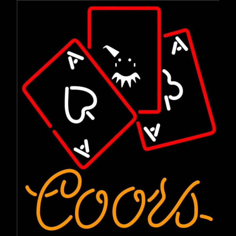 Coors Ace And Poker Leuchtreklame