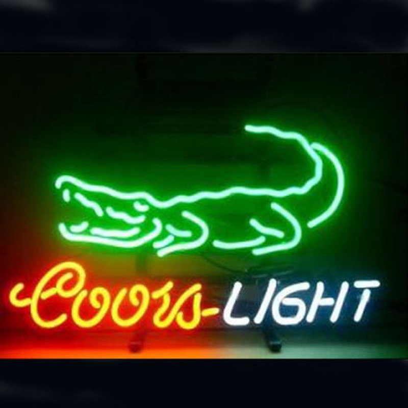 Coors Crocodile Bier Bar Offen Leuchtreklame