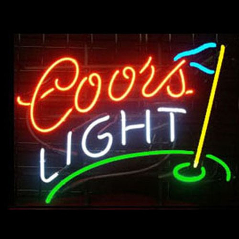 Coors Golf Bier Bar Offen Leuchtreklame