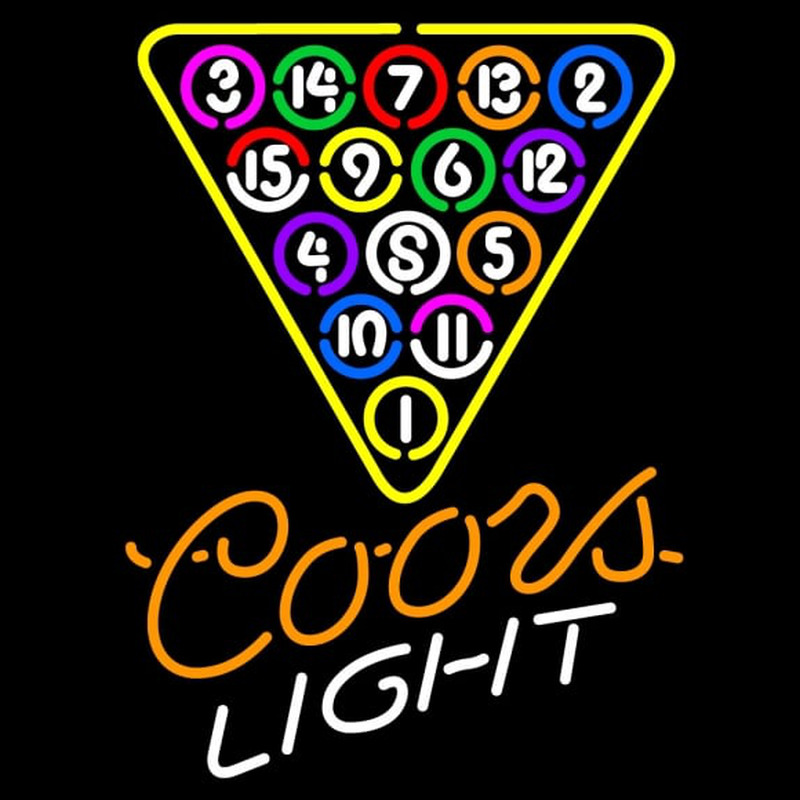 Coors Light Billard Pool Ball Leuchtreklame
