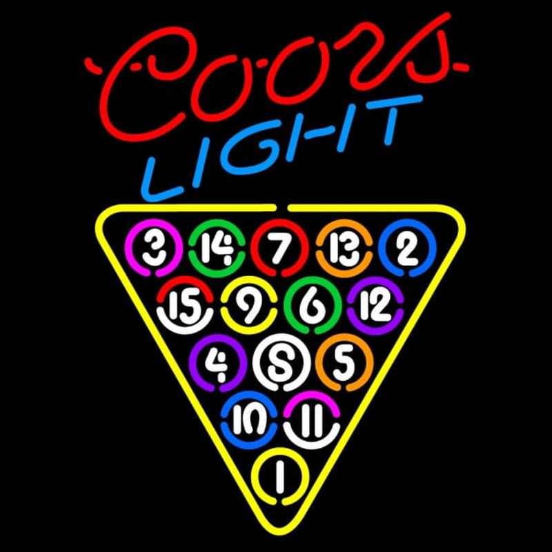 Coors Light Billard Pool Ball Leuchtreklame