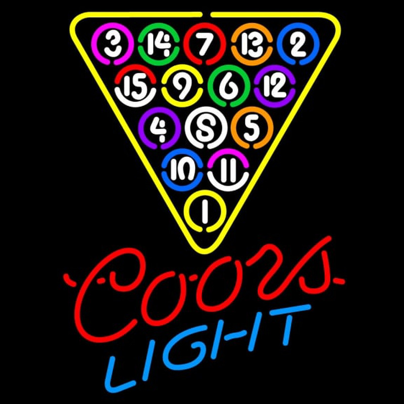 Coors Light Billard PoolBall Leuchtreklame