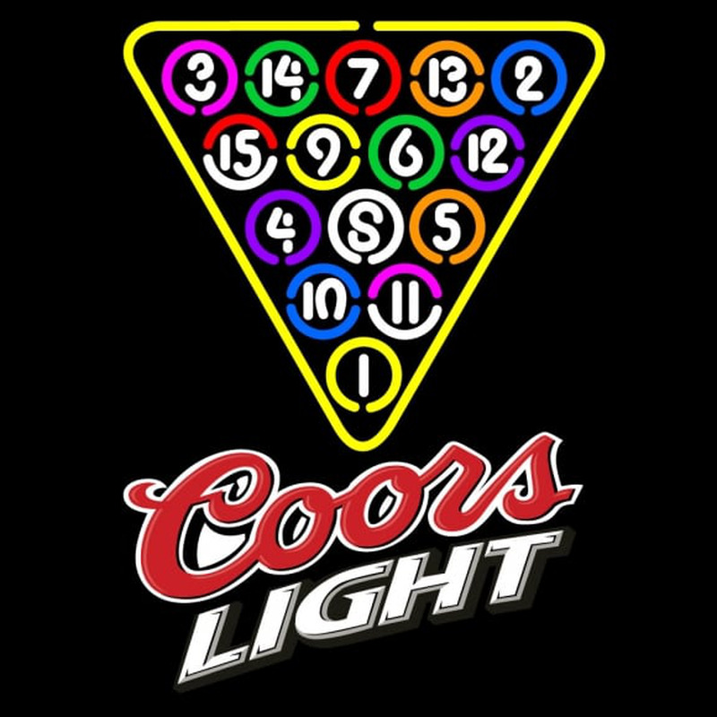 Coors Light Billard Poolhall Ball Leuchtreklame