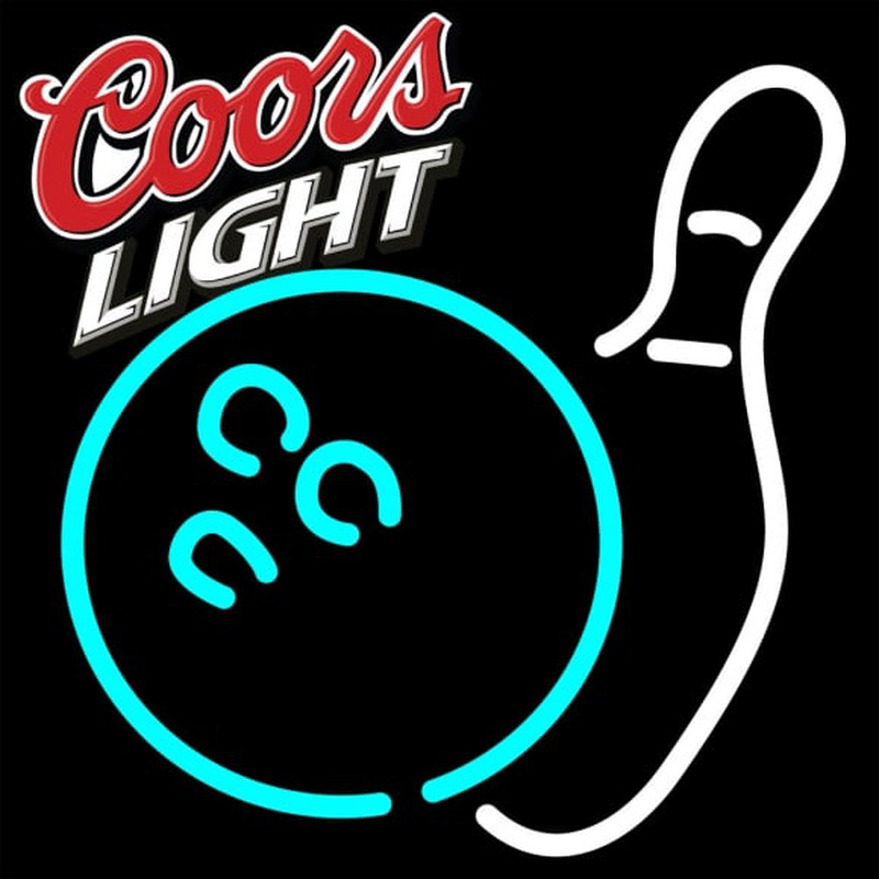 Coors Light Bowling Neon White Sign Leuchtreklame