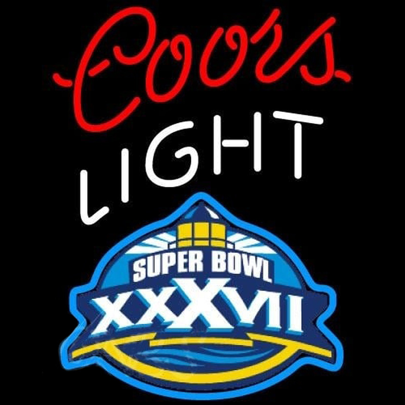 Coors Light Super Bowl X  vii Beer Sign Leuchtreklame