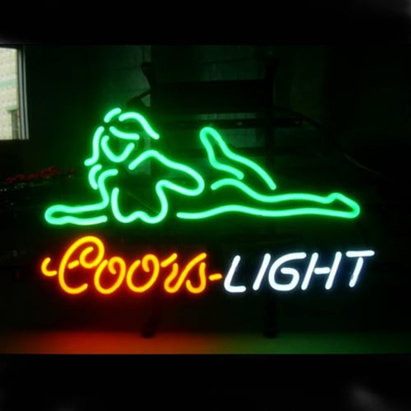 Coors Nude Girl Bier Bar Offen Leuchtreklame