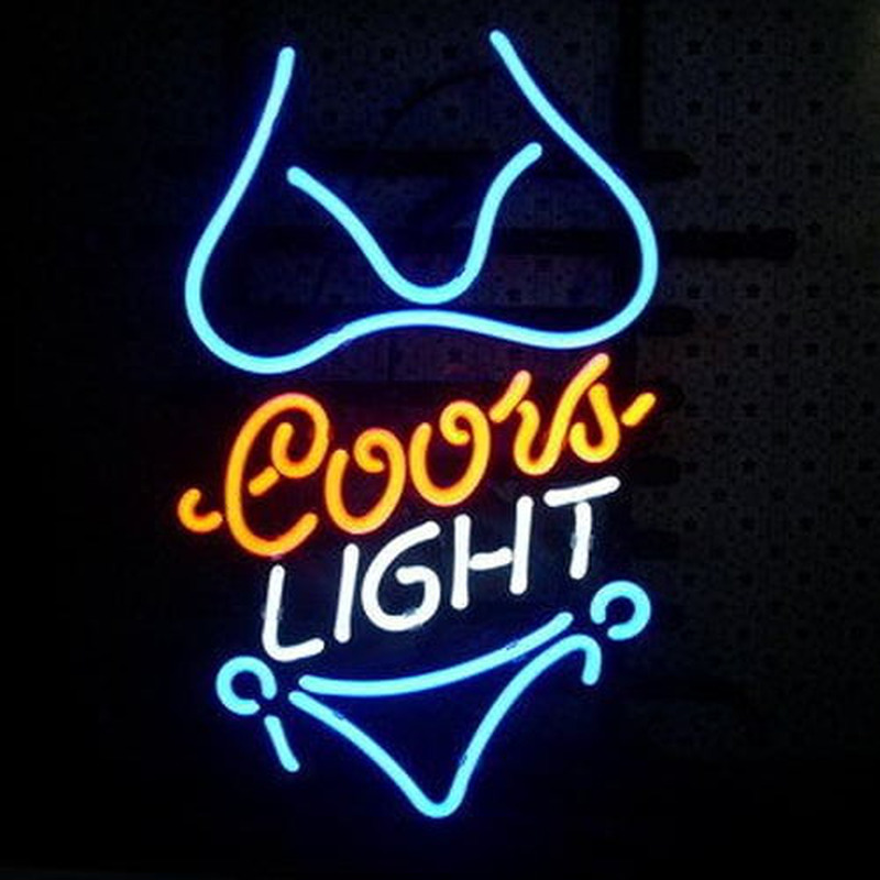 Coors Purple Bikini Leuchtreklame