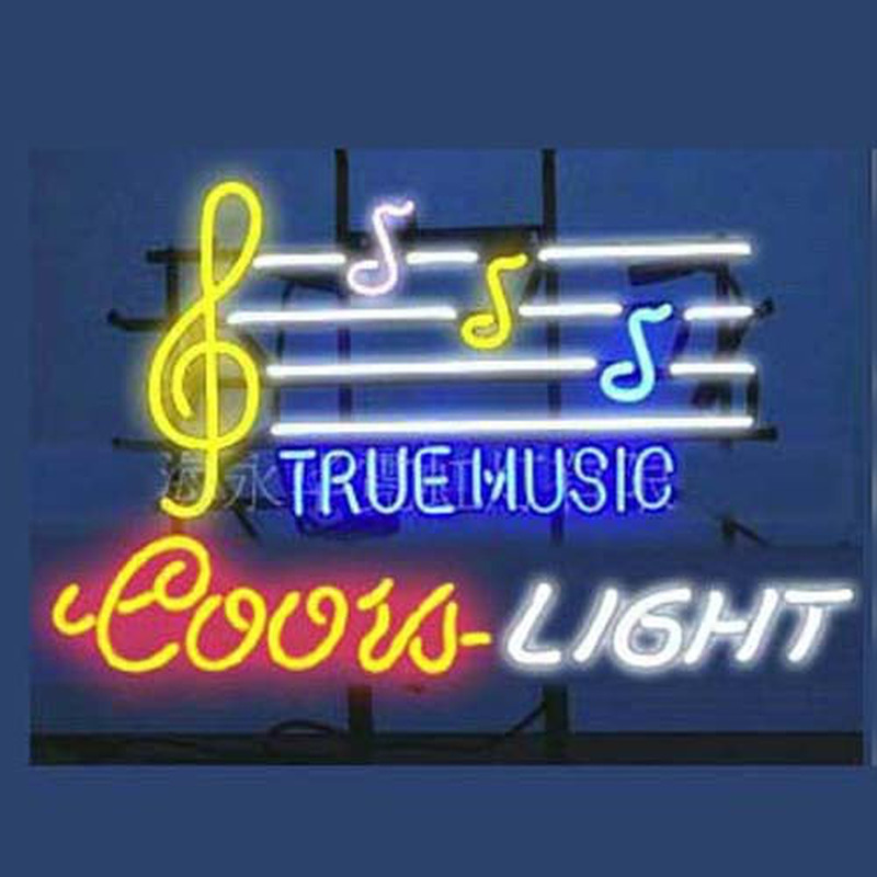 Coors True Music Bier Bar Offen Leuchtreklame