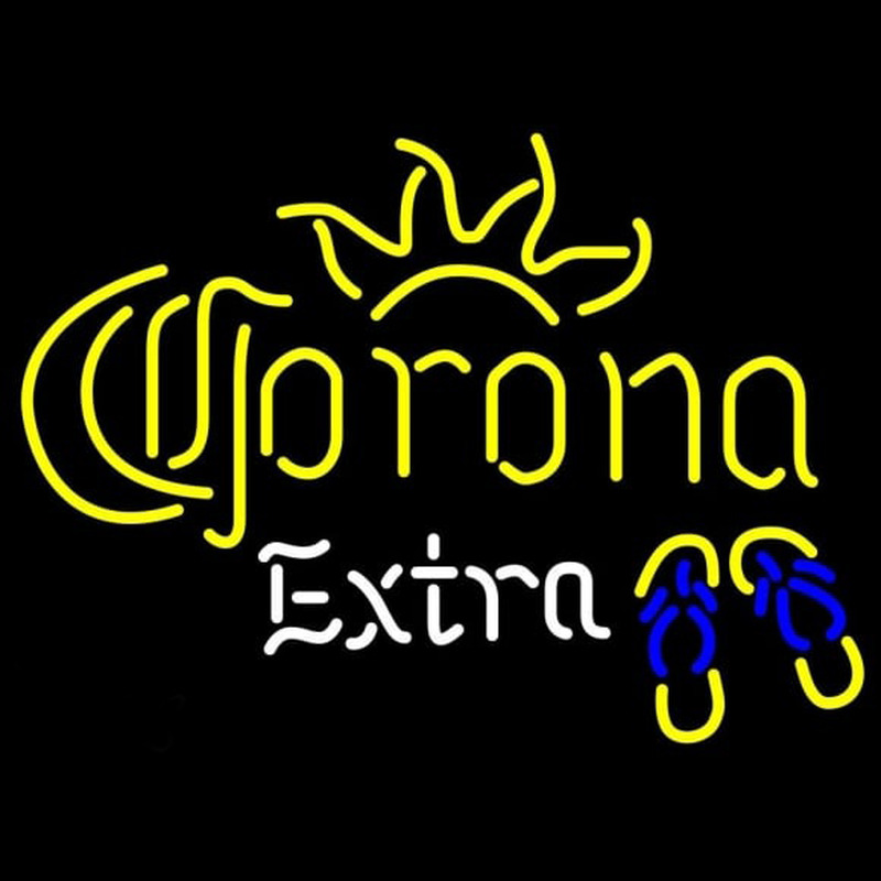 Corona E tra Flip Flops Beer Sign Leuchtreklame