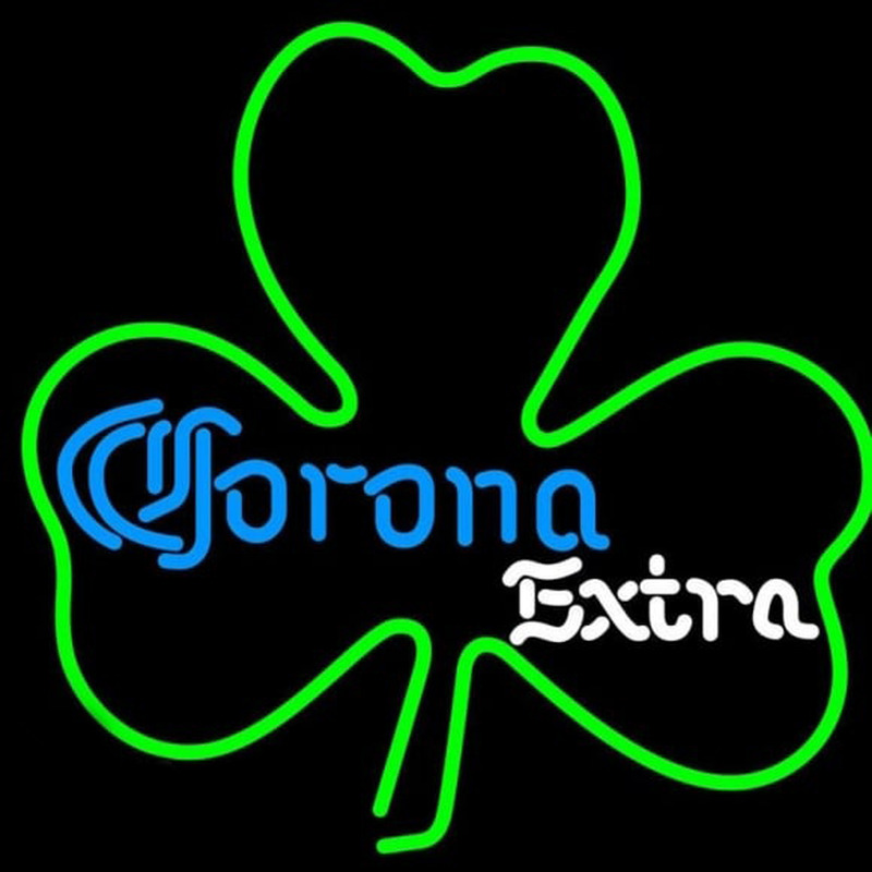 Corona E tra Green Clover Beer Sign Leuchtreklame