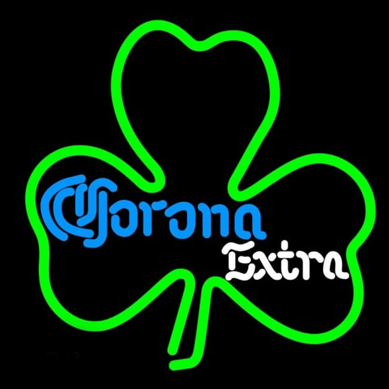 Corona E tra Green Clover Beer Sign Leuchtreklame